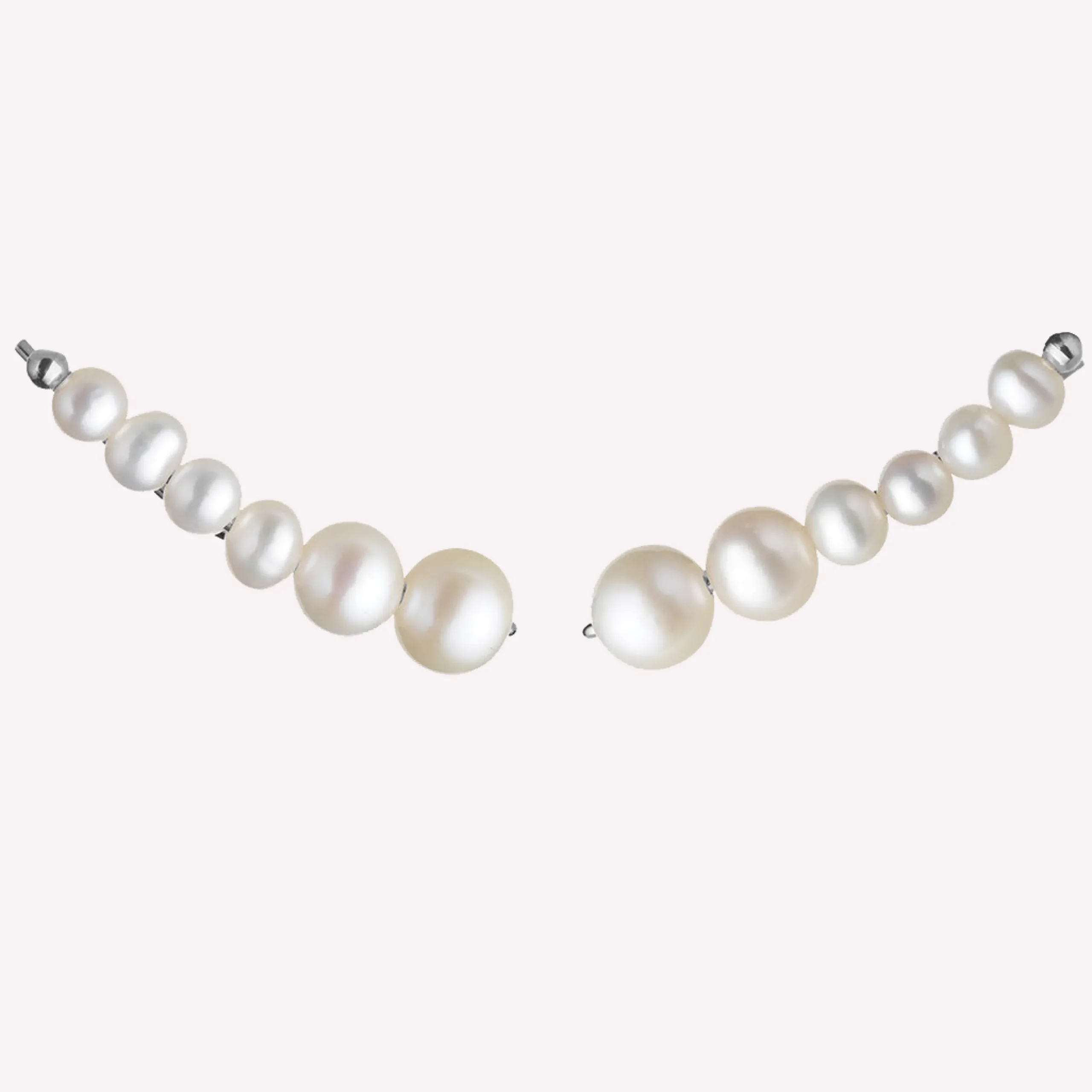 byBiehl® Danmark Perleøreringe|Sølvøreringe<Aura Earclimbers Large