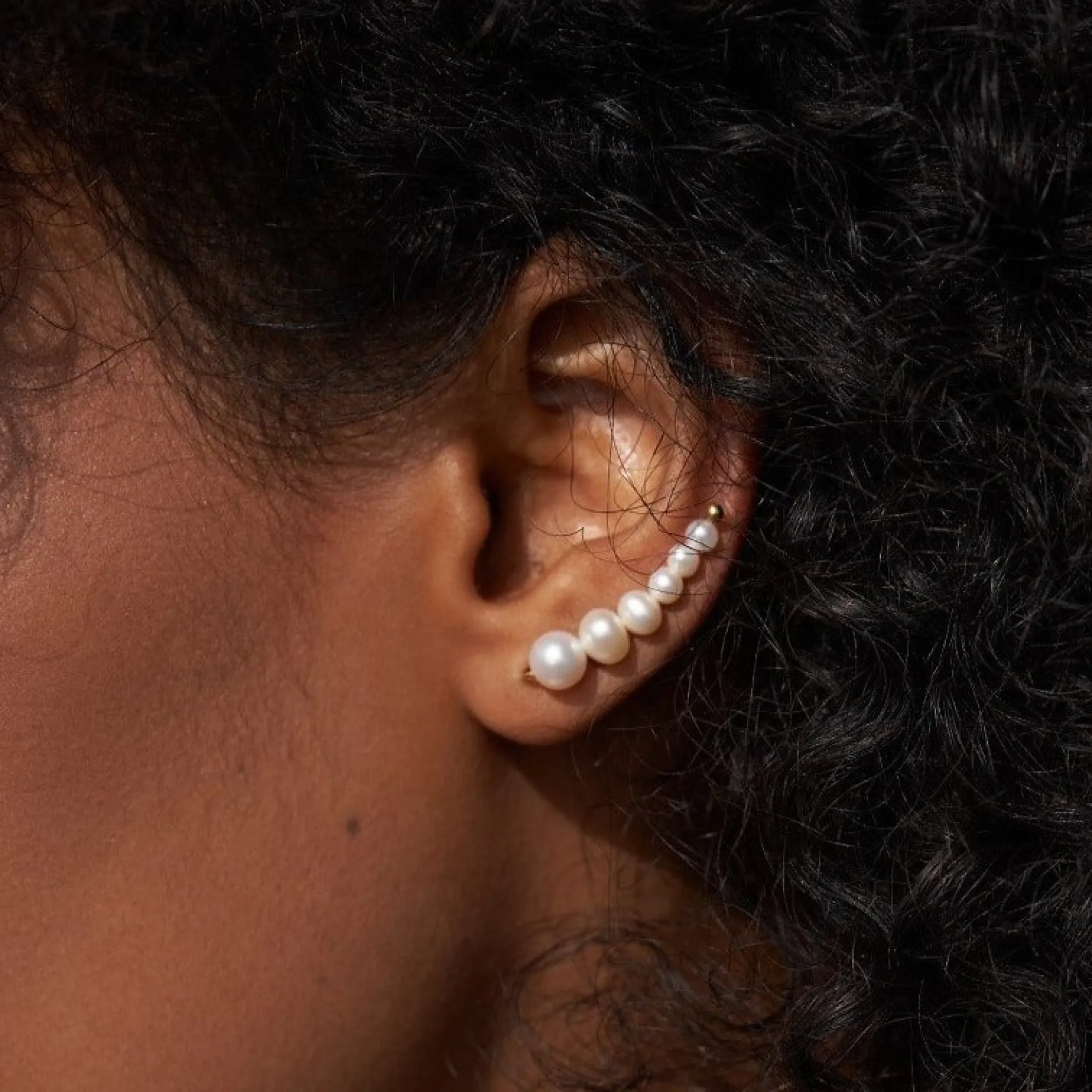 byBiehl® Danmark Perleøreringe|Sølvøreringe<Aura Earclimbers Large
