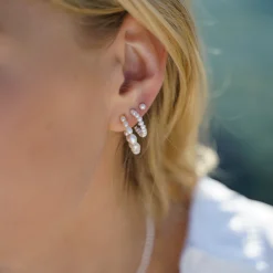 byBiehl® Danmark Perleøreringe|Sølvøreringe<Aura Pearl Hoop