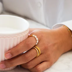 byBiehl® Danmark Perleringe|Guldringe<Aura ring