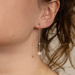 byBiehl® Danmark Perleøreringe|Sølvøreringe<Coco Dangling Pearls