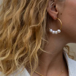 byBiehl® Danmark Perleøreringe|Guldøreringe<Emily Hoops
