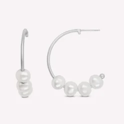 byBiehl® Danmark Perleøreringe|Sølvøreringe<Emily Hoops