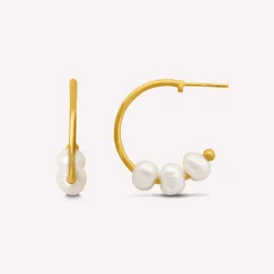 byBiehl® Danmark Perleøreringe|Guldøreringe<Emily Hoops Small