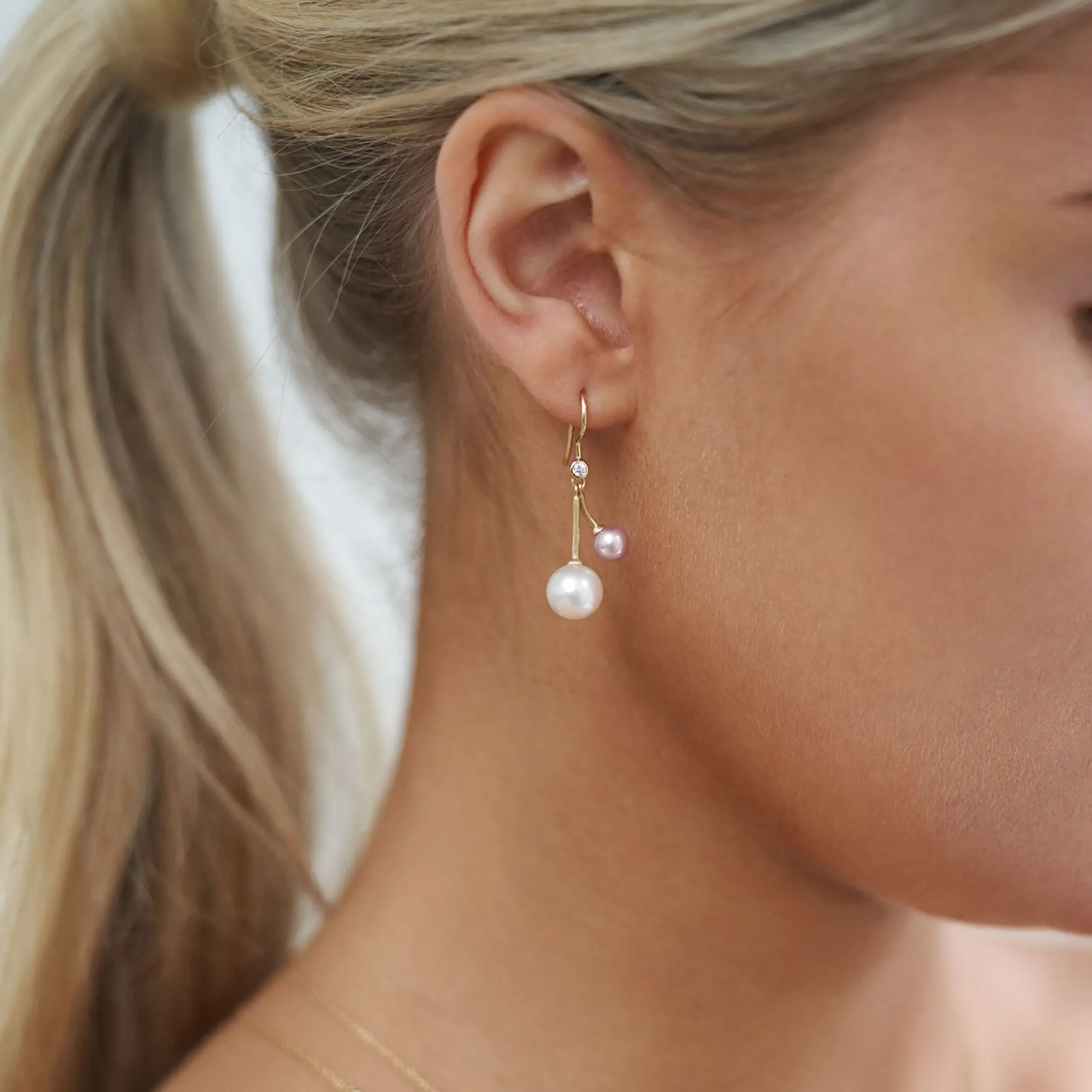 byBiehl® Danmark Perleøreringe|Guldøreringe<Fine Coco Cherry Øreringe