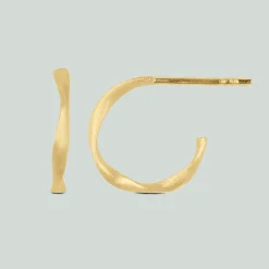 byBiehl® Danmark Guldøreringe|Hoops<Fine Twisted Hoops Small