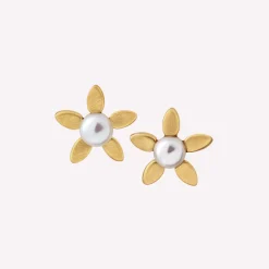 byBiehl® Danmark Perleøreringe|Guldøreringe<Forget-me-not perle ørestikker