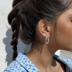 byBiehl® Danmark Perleøreringe|Sølvøreringe<Forget-me-not perle ørestikker