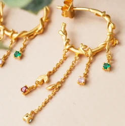 byBiehl® Danmark Guldøreringe<Jungle Ivy Hoops Mini Colors