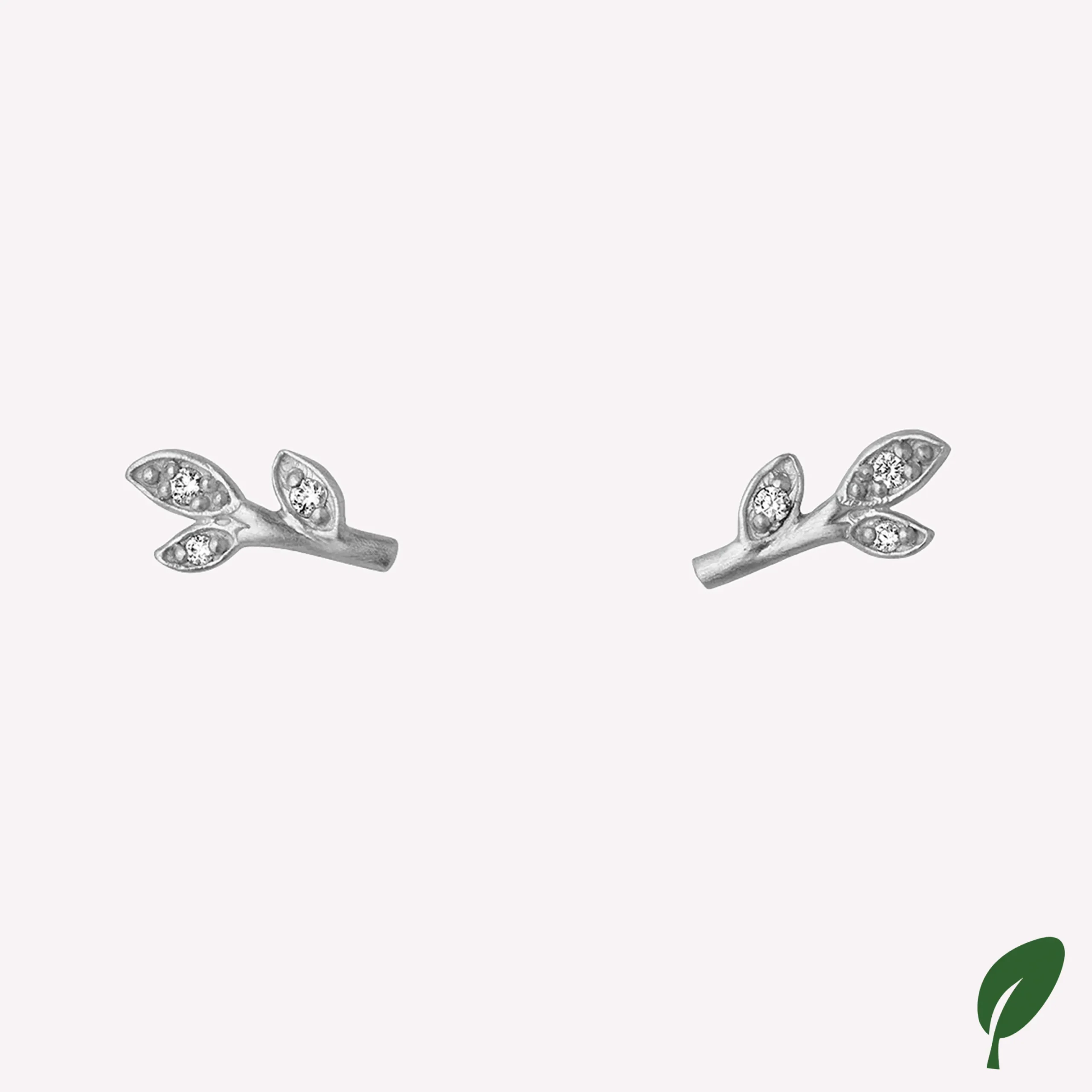 byBiehl® Danmark Sølvøreringe|Ørestikker<Jungle Ivy Sparkle Leaf ørestikker