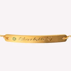 byBiehl® Danmark Indgraverbare Armbånd|Guldarmbånd<My Powers armbånd med sten
