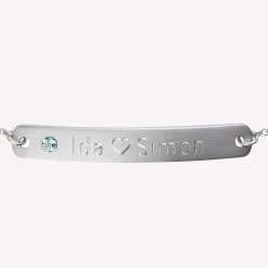 byBiehl® Danmark Indgraverbare Armbånd|Sølvarmbånd<My Powers armbånd med sten