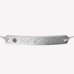 byBiehl® Danmark Indgraverbare Armbånd|Sølvarmbånd<My Powers armbånd med sten