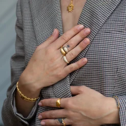 byBiehl® Danmark Guldringe<Ocean Flow Duo Sparkle ring