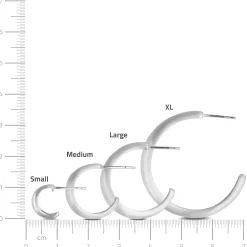 byBiehl® Danmark Sølvøreringe<Ocean Flow Hoops Large