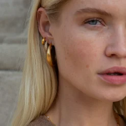 byBiehl® Danmark Hoops|Guldøreringe<Ocean Flow Hoops XL