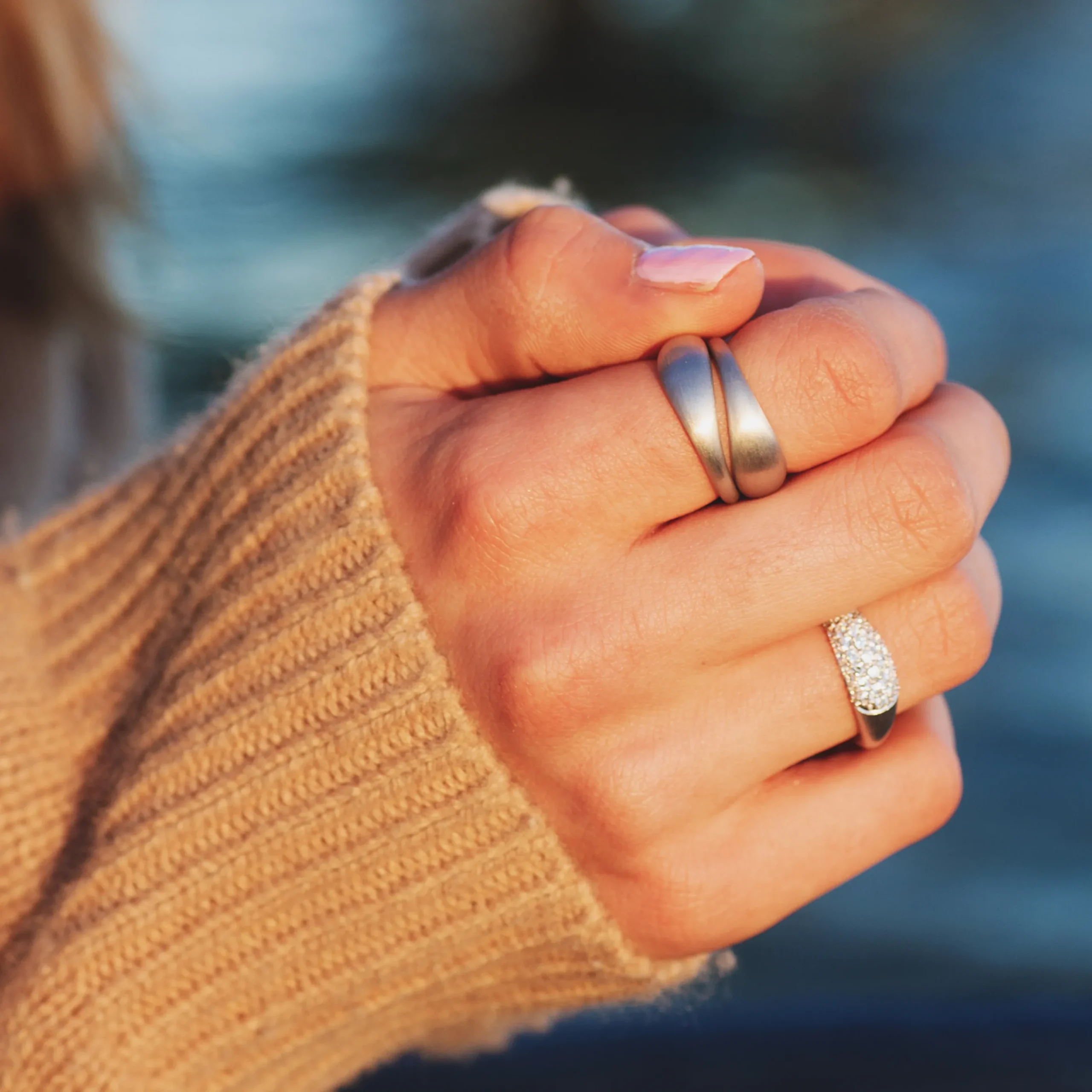 byBiehl® Danmark Sølvringe<Ocean Flow ring