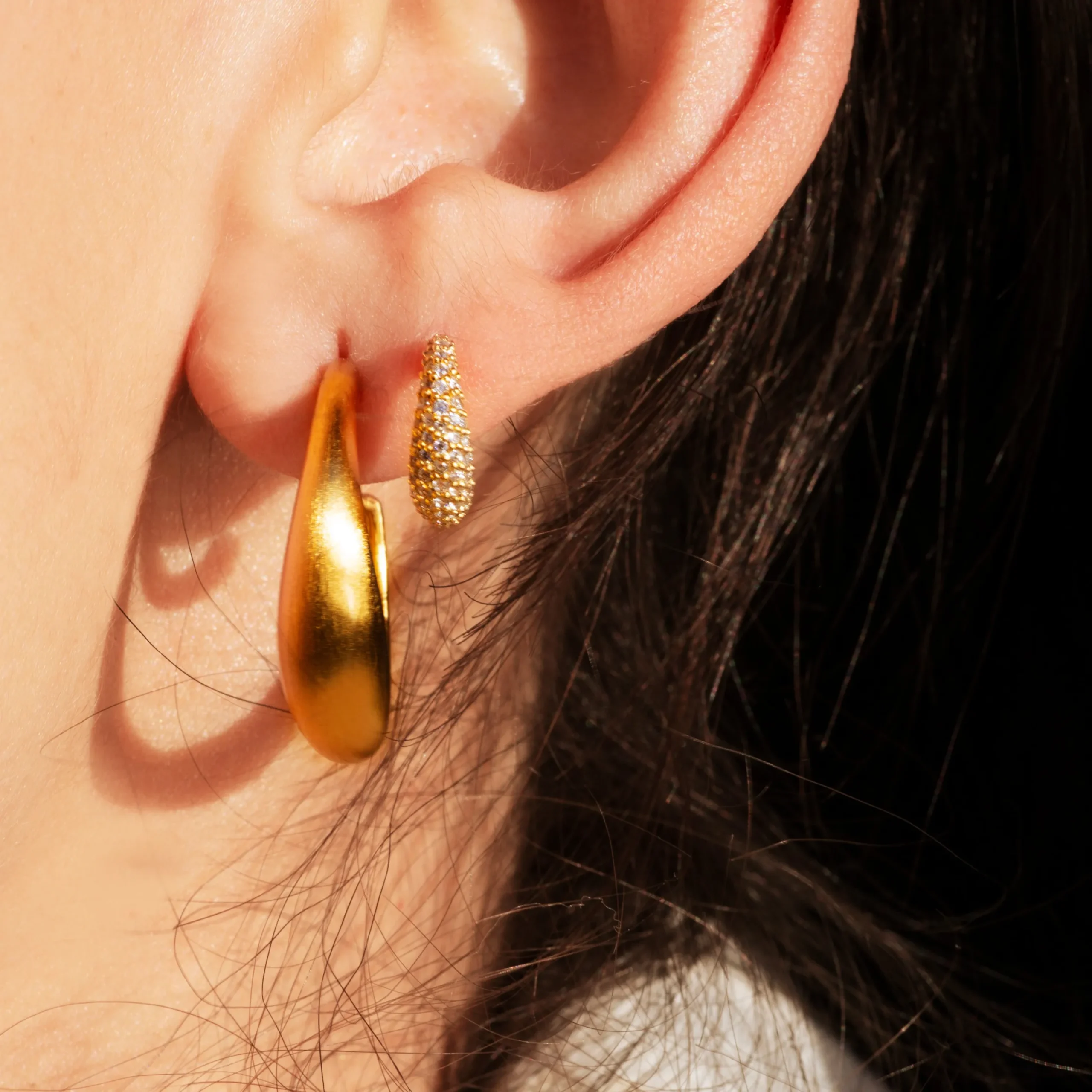 byBiehl® Danmark Guldøreringe<Ocean Flow Sparkle Hoops Small