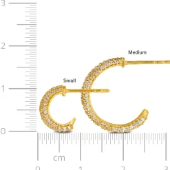 byBiehl® Danmark Guldøreringe<Ocean Flow Sparkle Hoops Small