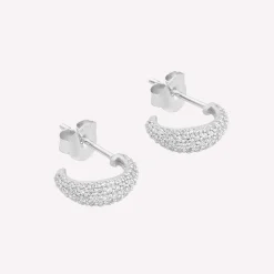 byBiehl® Danmark Sølvøreringe<Ocean Flow Sparkle Hoops Small