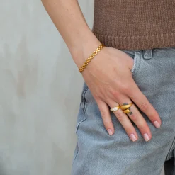 byBiehl® Danmark Guldringe<Ocean Flow Sparkle ring
