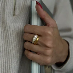 byBiehl® Danmark Guldringe<Ocean Flow Sparkle ring