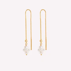 byBiehl® Danmark Perleøreringe|Guldøreringe<Pearl Cluster Dangling