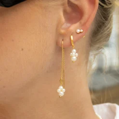 byBiehl® Danmark Perleøreringe|Guldøreringe<Pearl Cluster Dangling