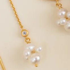 byBiehl® Danmark Perleøreringe|Guldøreringe<Pearl Cluster Dangling