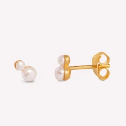 byBiehl® Danmark Perleøreringe|Guldøreringe<Pearl Double ørestikker