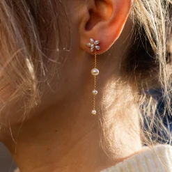 byBiehl® Danmark Perleøreringe|Guldøreringe<Pearl Signature Earhanger Long