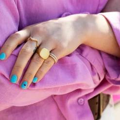 byBiehl® Danmark Guldringe<Signet Square ring