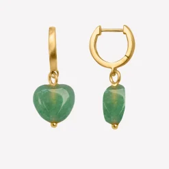 byBiehl® Danmark Guldøreringe<Soft Heart Hoop Green