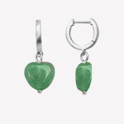 byBiehl® Danmark Sølvøreringe<Soft Heart Hoop Green