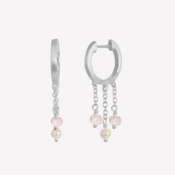 byBiehl® Danmark Perleøreringe|Sølvøreringe<Tienne Hoop pink