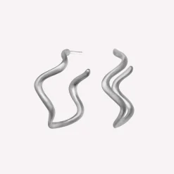 byBiehl® Danmark Sølvøreringe|Hoops<Wave Hoops