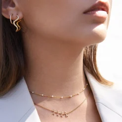 byBiehl® Danmark Guldøreringe|Hoops<Wave Hoops Sparkle