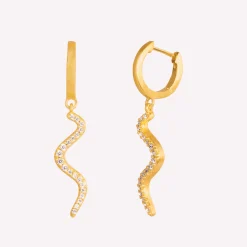 byBiehl® Danmark Guldøreringe<Wave Sparkle Hoop Mini