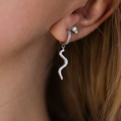 byBiehl® Danmark Sølvøreringe<Wave Sparkle Hoop Mini