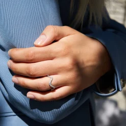 byBiehl® Danmark Sølvringe<Wave Sparkle Small ring